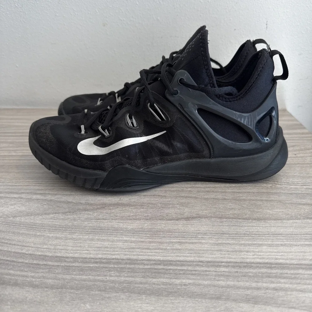 Nike‎ HyperRev 2015 Shoes Mens 10 Black Sneakers Athleisure Gym Yoga Zoom Mesh
